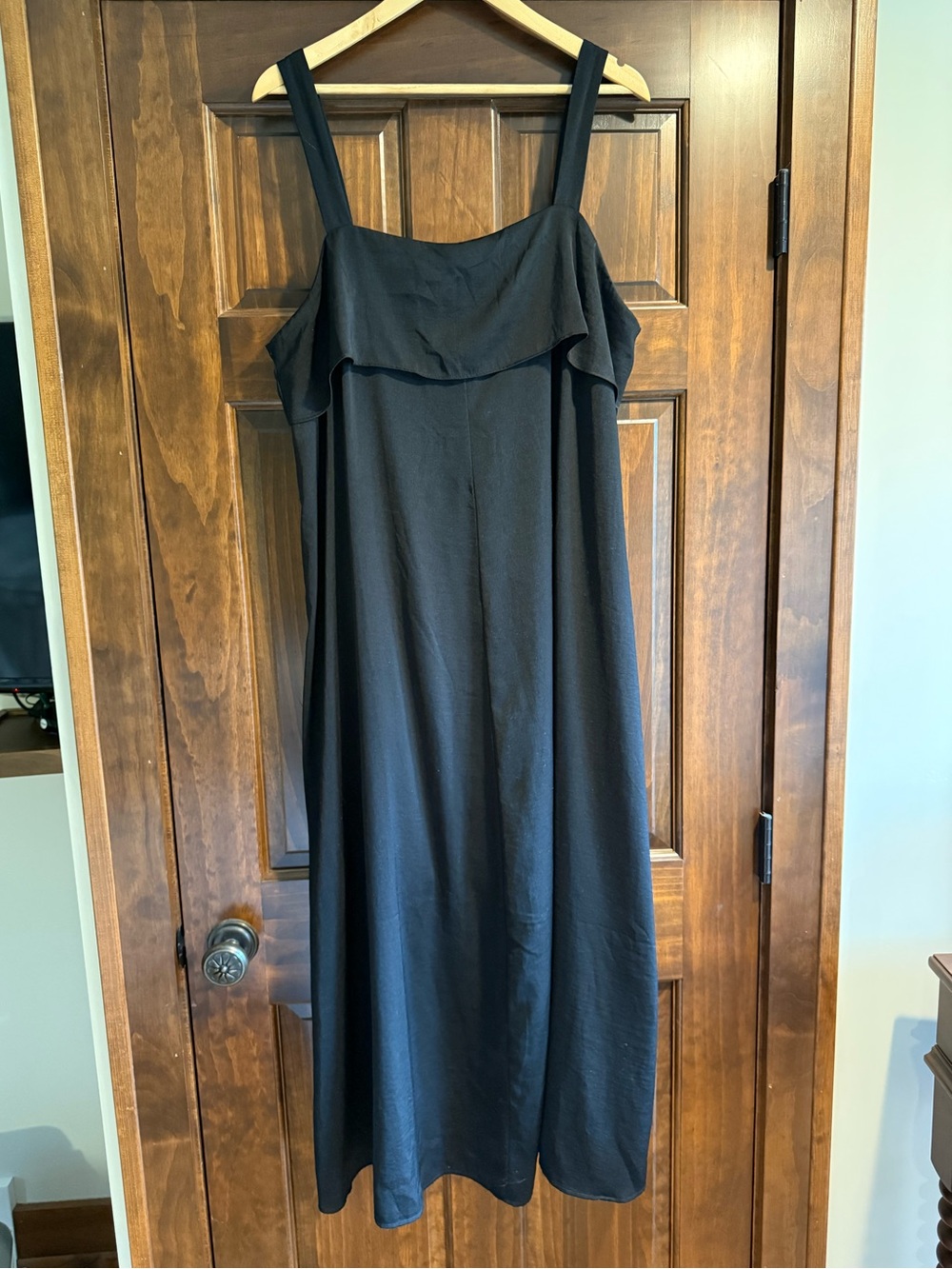 Banana Republic Maxi Black Sun Dress with Straps, size XLG